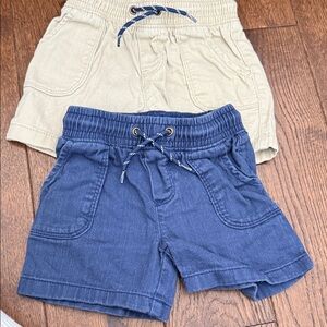Blue and Tan Kids Shorts